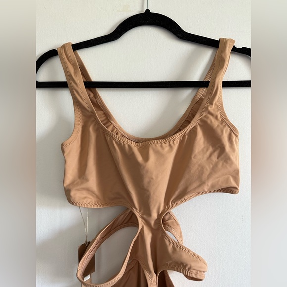 NWT SKIMS Ochre Tan Swim Tank Cut Out Monokini Size Small - Picture 5 of 8